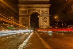 Es ist Nacht auf der Champs Elysee