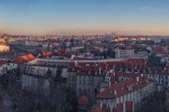 Blick am Abend auf Prag vom Hradschin