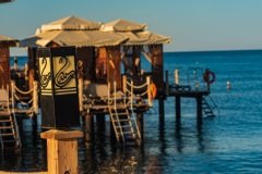 Der Pier am Strand von Side