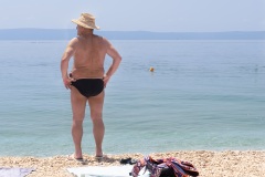 Mann am Strand