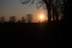 Sonnenuntergang am Wasserwehr bei Wolfenweiler