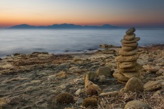 Strand von Mastichari mit Blick auf Kalimnos - Langzeitbelichtung